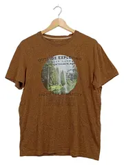 Vorschaubild 1 von Herren T-Shirt Outdoor Print Braun Meliert Gr. L