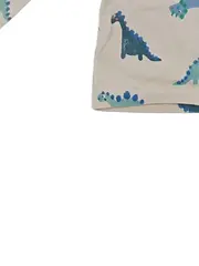 Vorschaubild 3 von Kinder Langarmshirt Gr. 74 Beige Dinosaurier Motiv Baumwolle Jungen