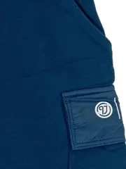 Vorschaubild 3 von Cargo Shorts Jungen 140 Blau Baumwolle Freizeit Sportlich Uni Logo