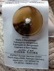 Vorschaubild 5 von Damen Strickjacke Beige Gr. 34/XS Klassisch Strukturmuster Knopfleiste