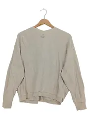 Vorschaubild 2 von Damen Strickjacke Beige Gr. 34/XS Klassisch Strukturmuster Knopfleiste