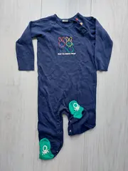 Vorschaubild 2 von BENETTON Baby Overall Body Gr. 82 Blau Regenbogen Hasen Baumwolle