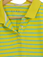 Vorschaubild 2 von Damen Poloshirt gestreift Gelb Gr. 38;M Kurzarm Casual