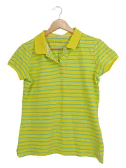 Vorschaubild 1 von Damen Poloshirt gestreift Gelb Gr. 38;M Kurzarm Casual