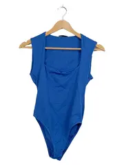 Vorschaubild 1 von Damen Body Ärmellos Quadratischer Ausschnitt Blau Gr. S