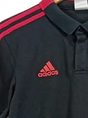 Vorschaubild 3 von Manchester United Poloshirt Herren Kurzarm Logo Print Schwarz S