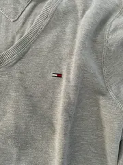 Vorschaubild 2 von Herren Pullover V-Ausschnitt Grau Meliert Gr. S
