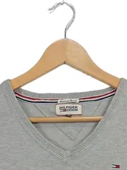 Vorschaubild 5 von Herren Pullover V-Ausschnitt Grau Meliert Gr. S