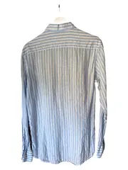 Vorschaubild 2 von Herren Business Hemd gestreift Leinen Gr. 38