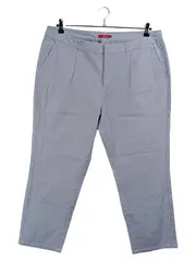 Vorschaubild 1 von Damen Stoffhose Chino Gr. 44 XXL Blau Gestreift Baumwolle