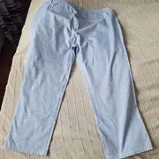 Vorschaubild 2 von Damen Stoffhose Chino Gr. 44 XXL Blau Gestreift Baumwolle