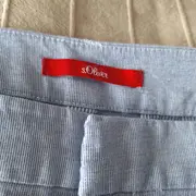 Vorschaubild 3 von Damen Stoffhose Chino Gr. 44 XXL Blau Gestreift Baumwolle