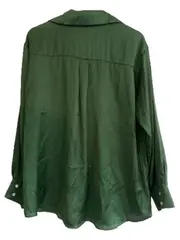 Vorschaubild 2 von Damen Hemdbluse Bluse Gr. 40 L Grün Langarm Klassisch