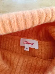 Vorschaubild 3 von Damen Strickpullover Rollkragen Orange Gr. 38 M Casual