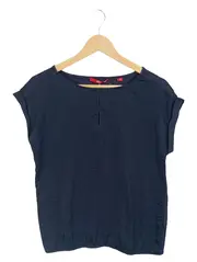 Vorschaubild 1 von Damen T-Shirt Bluse Gr. 34/XS Blau Navy Viskose Casual