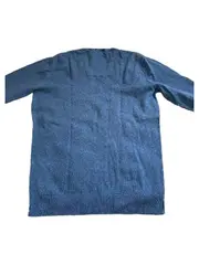 Vorschaubild 2 von Herren Pullover V-Ausschnitt Blau Gr. L Baumwolle Basic