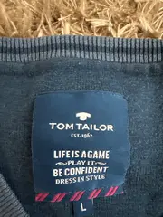Vorschaubild 3 von Herren Pullover V-Ausschnitt Blau Gr. L Baumwolle Basic