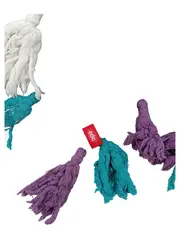 Vorschaubild 2 von Damen Schal Tuch Fransen Quasten Türkis Gestreift Boho 120cm