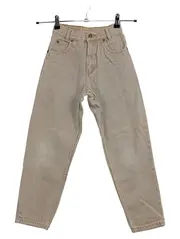 Vorschaubild 1 von Vintage Kinder Jeans Hose Beige Gr. 134 Baumwolle High Waist