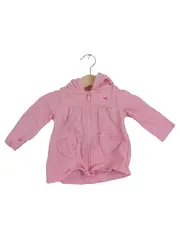 Vorschaubild 1 von Baby Kapuzenjacke Gr. 62 Rosa Baumwolle Herz-Taschen Mädchen