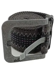 Vorschaubild 1 von Stoffgürtel Herren Gr. 36 Grau Gestreift Dornschließe