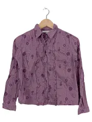 Vorschaubild 1 von Kinder Bluse Lila Blumenmuster Gr. 152 Feminin