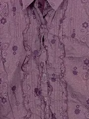 Vorschaubild 2 von Kinder Bluse Lila Blumenmuster Gr. 152 Feminin