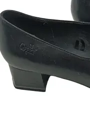 Vorschaubild 3 von Damen Slipper Schwarz Leder Gr. 39 Business Klassisch Absatz 4cm