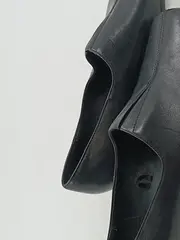 Vorschaubild 6 von Damen Slipper Schwarz Leder Gr. 39 Business Klassisch Absatz 4cm