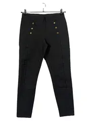 Vorschaubild 1 von Damen Hose Anzughose Stoffhose Goldknöpfe Elegant Schwarz Gr. W31 40 L
