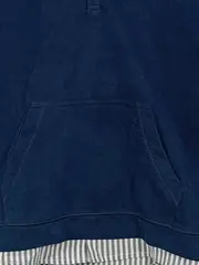 Vorschaubild 3 von Kinder Kapuzenpullover Gr. 140 Blau Uni Hoodie Baumwolle Freizeit