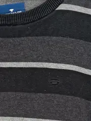 Vorschaubild 2 von Herren Pullover Gr. 50/L Gestreift Mehrfarbig Casual