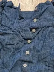 Vorschaubild 4 von Baby Kleid Jeansoptik Rüschen Gr. 62 Blau Baumwolle
