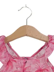 Vorschaubild 2 von Mädchen Badeanzug Gr. 92 Flamingo Tiermotiv Rüschen Pink Sommer