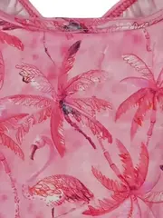Vorschaubild 4 von Mädchen Badeanzug Gr. 92 Flamingo Tiermotiv Rüschen Pink Sommer