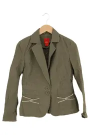 Vorschaubild 1 von Damen Leichte Jacke Blazer Gr. 36/S Oliv Casual Baumwolle