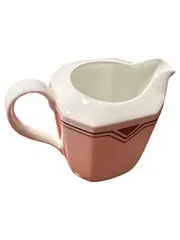 Vorschaubild 1 von Milchkännchen Rosa Gestreift Porzellan Klassisch 8 cm