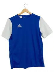 Vorschaubild 1 von Kinder T-Shirt Gr. 176 Blau Weiß Sportshirt