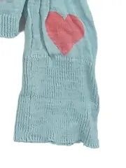 Vorschaubild 2 von Strickjacke Mädchen Gr. 122/128 Türkis Herzen Baumwolle