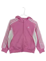 Vorschaubild 1 von Trainingsjacke Kinder Gr. 140 Rosa Kapuze 3-Streifen Sportjacke