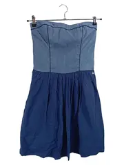 Vorschaubild 1 von Denim Mädchen Jeanskleid Trägerlos Blau Gr. 176 XL