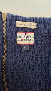 Vorschaubild 3 von Denim Mädchen Jeanskleid Trägerlos Blau Gr. 176 XL