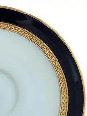 Vorschaubild 3 von Tasse Untertasse Porzellan Blau Geometrisch Glitzer Klassisch