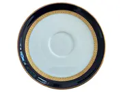 Vorschaubild 1 von Tasse Untertasse Porzellan Blau Geometrisch Glitzer Klassisch