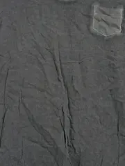 Vorschaubild 4 von Damen T-Shirt Gr. XS Grau V-Ausschnitt Brusttasche Casual