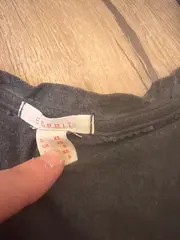 Vorschaubild 5 von Damen T-Shirt Gr. XS Grau V-Ausschnitt Brusttasche Casual