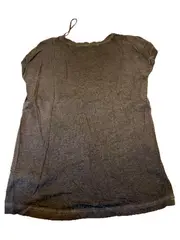 Vorschaubild 2 von Damen T-Shirt Gr. XS Grau V-Ausschnitt Brusttasche Casual