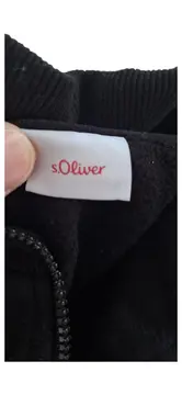 Vorschaubild 4 von Pullover Kinder Gr. 140 Schwarz 1/4 Zip Kängurutasche Langarm