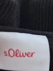Vorschaubild 3 von Pullover Kinder Gr. 140 Schwarz 1/4 Zip Kängurutasche Langarm