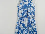 Vorschaubild 4 von Damen Sommerkleid Blumenmuster Gr. 36 Blau Weiß Feminin